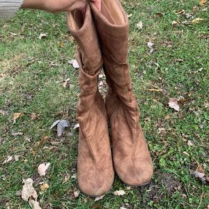 Call it Spring knee-high brown boots size 37